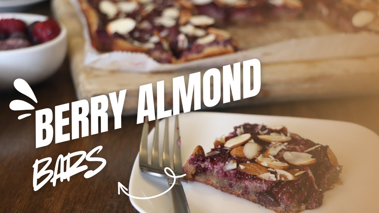 Easy Berry Almond Bars | Quick Recipe with Homemade Chia Seed Jam