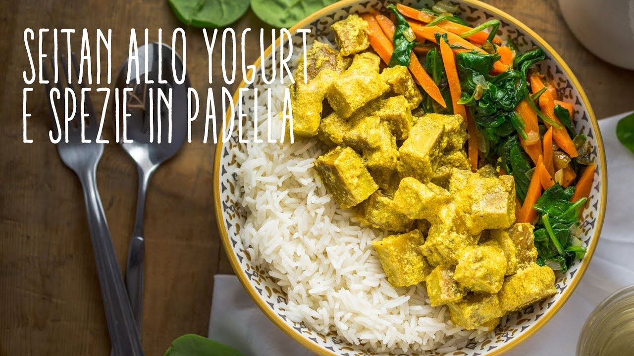 Seitan allo yogurt e spezie in padella