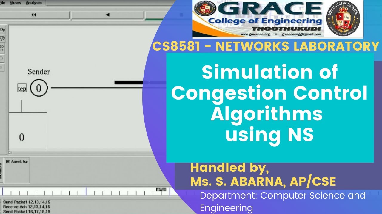 GRACE COE-CSE-CS8581-Networks Laboratory-Ex6b-Simulation of Congestion Control Algorithms using NS
