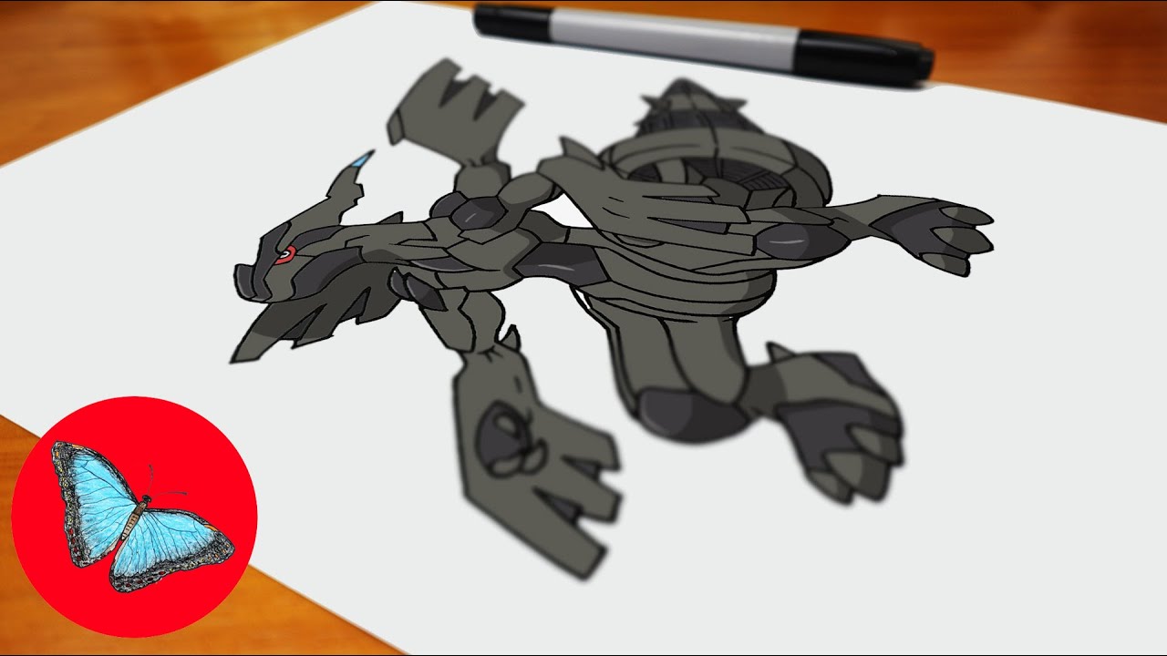 How To Draw Pokemon - Zekrom  Easy Step by Step