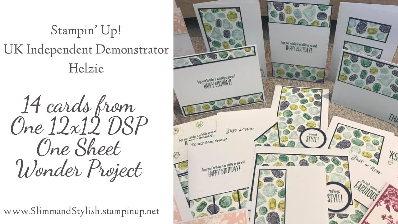 One Sheet Wonder!!! 14 cards from a 12x12 Stampin’ up! DSP