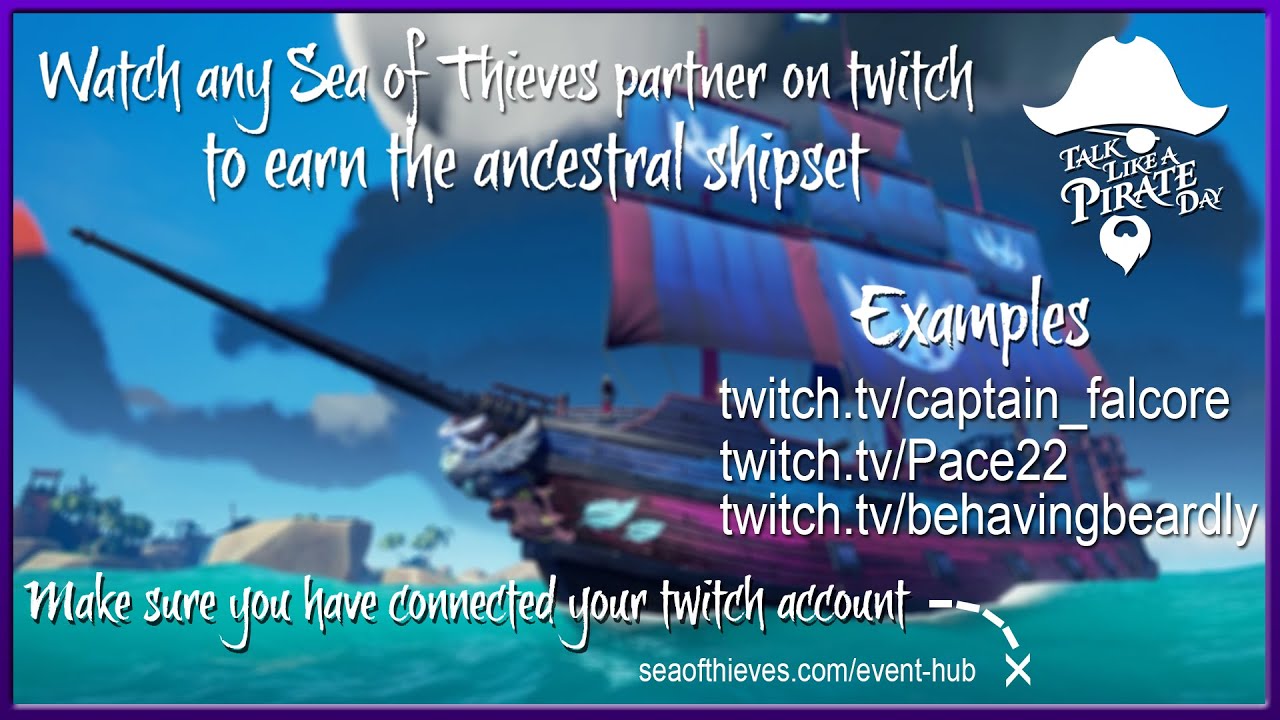 Sea of Thieves Twitch Drops 19-23 of September Ori Ship Set