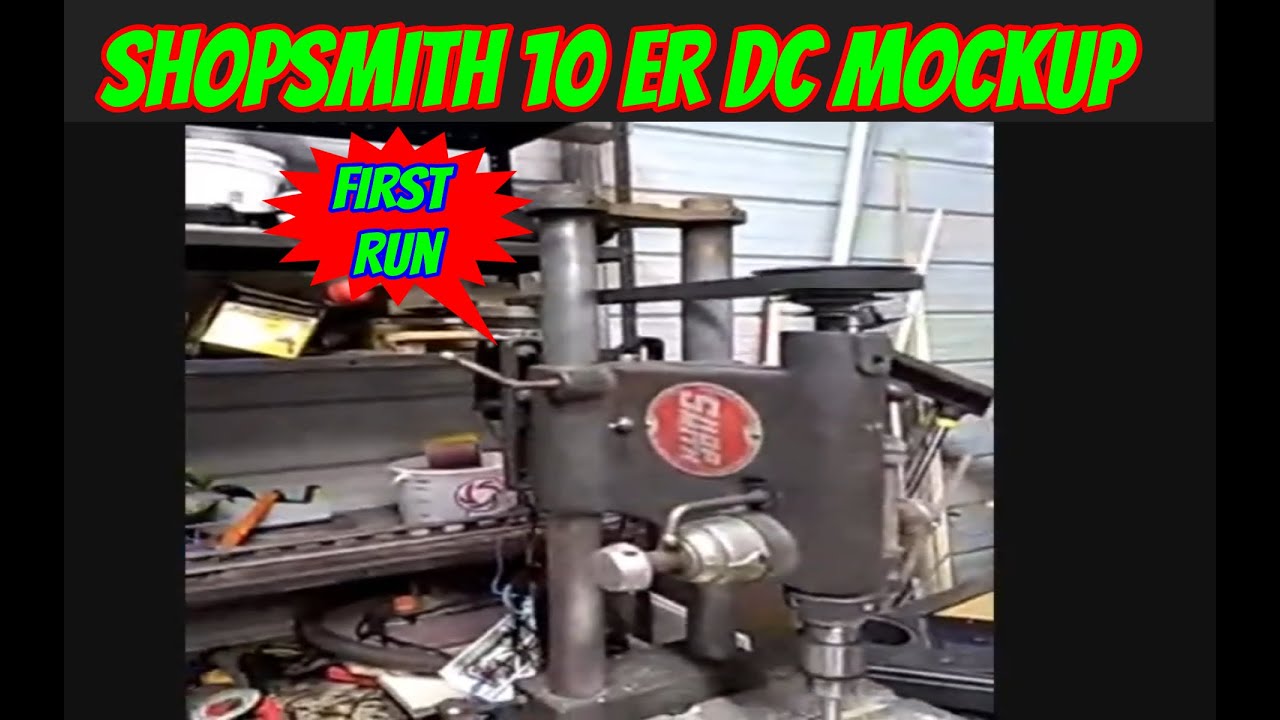 Shopsmith 10 ER  DC conversion from donor Treadmill, mock up and first run