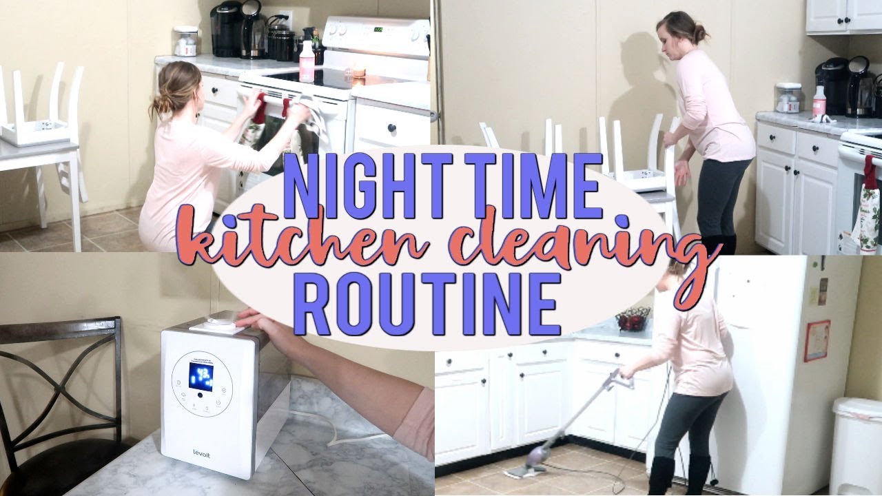 🌜⭐NIGHT TIME KITCHEN CLEANING ROUTINE | EVENING CLEANING ROUTINE