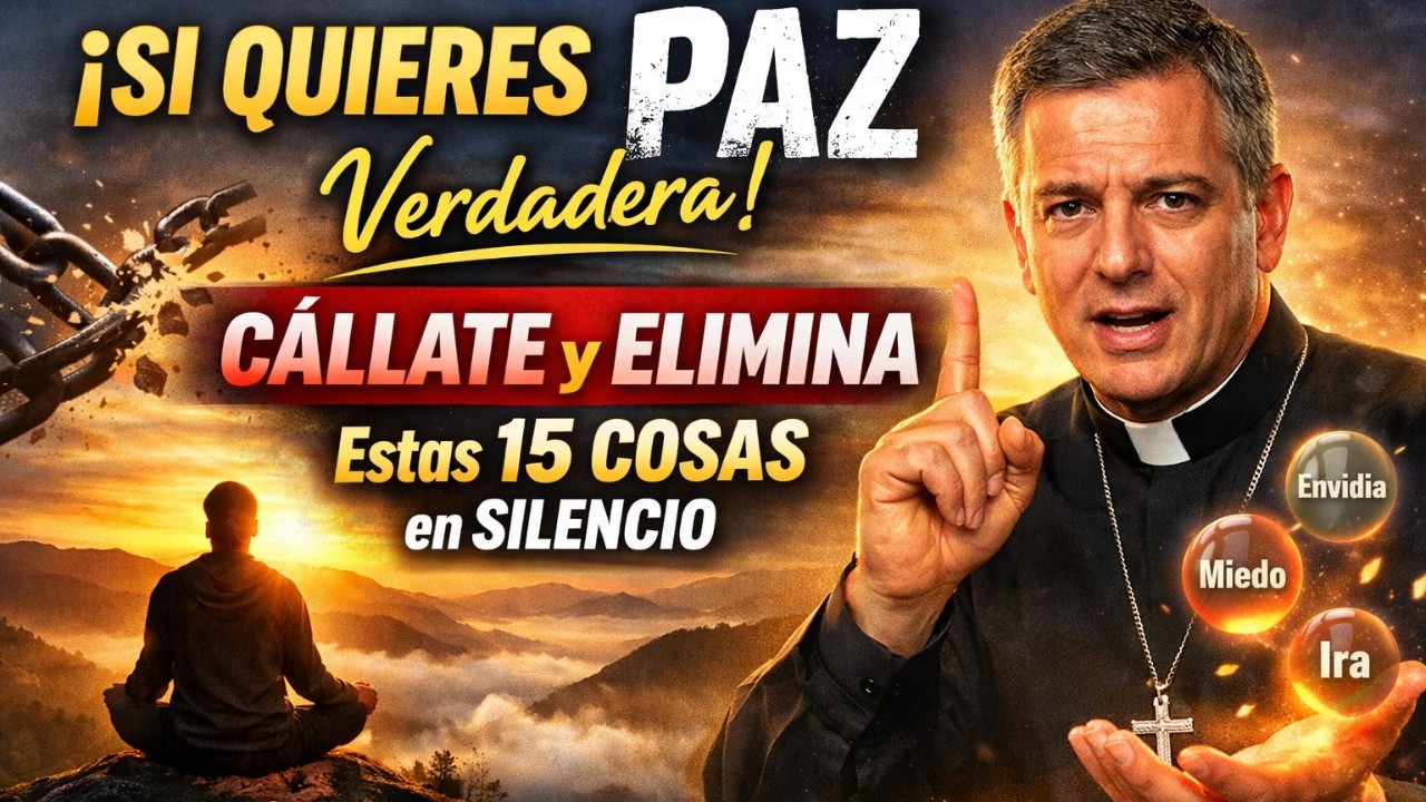 ¡SI QUIERES PAZ Verdadera, CÁLLATE y ELIMINA Estas 15 COSAS en SILENCIO | Padre Ángel Espinosa