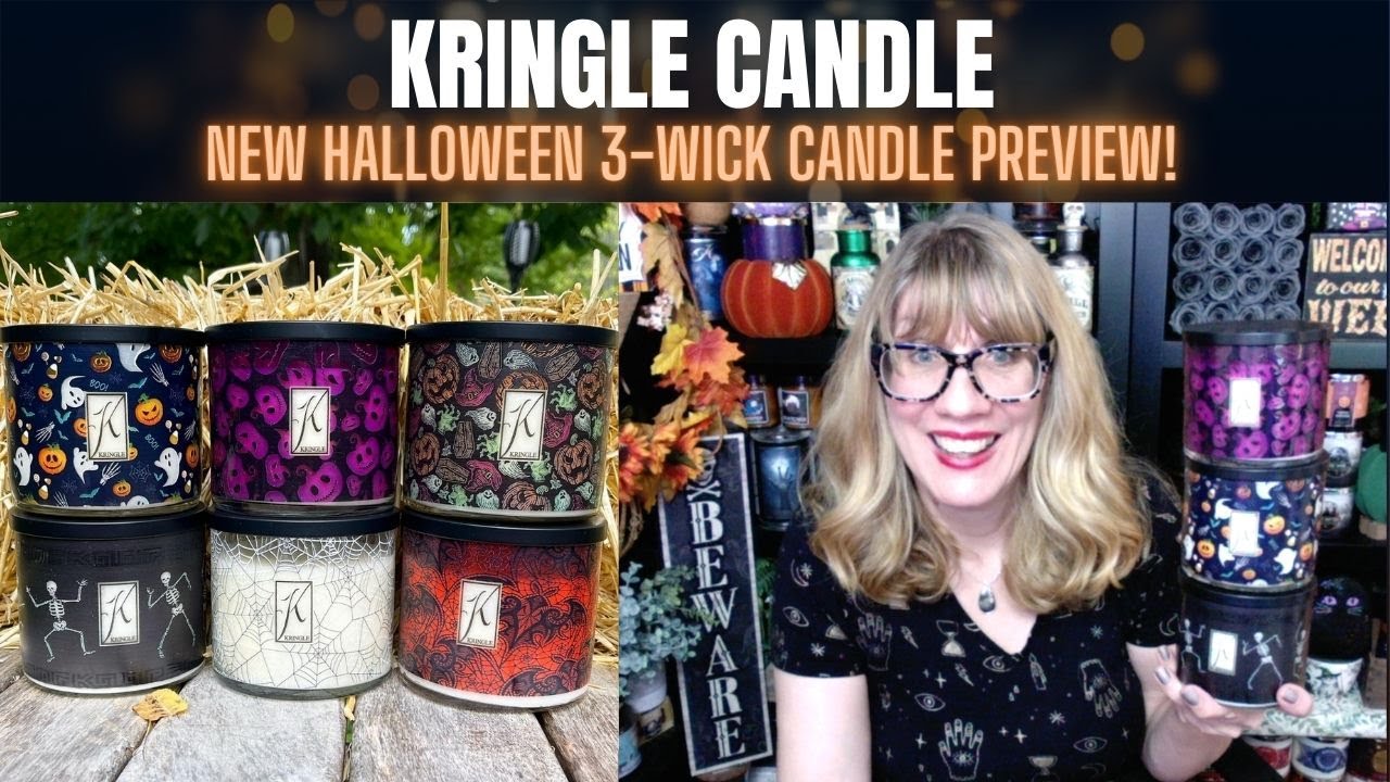 KRINGLE CANDLE New Halloween 3-Wick Candle Preview!
