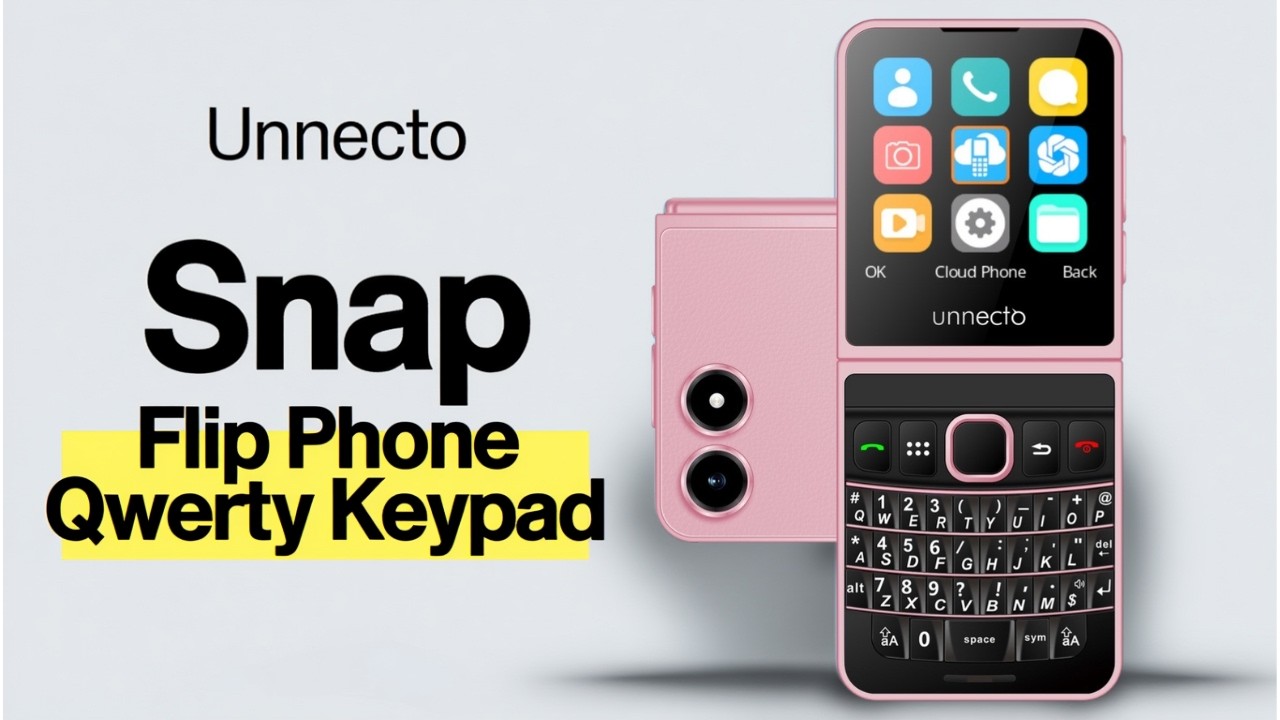 Unnecto Snap 2026: раскладной телефон за 70 долларов с QWERTY-клавиатурой и облачной ОС.