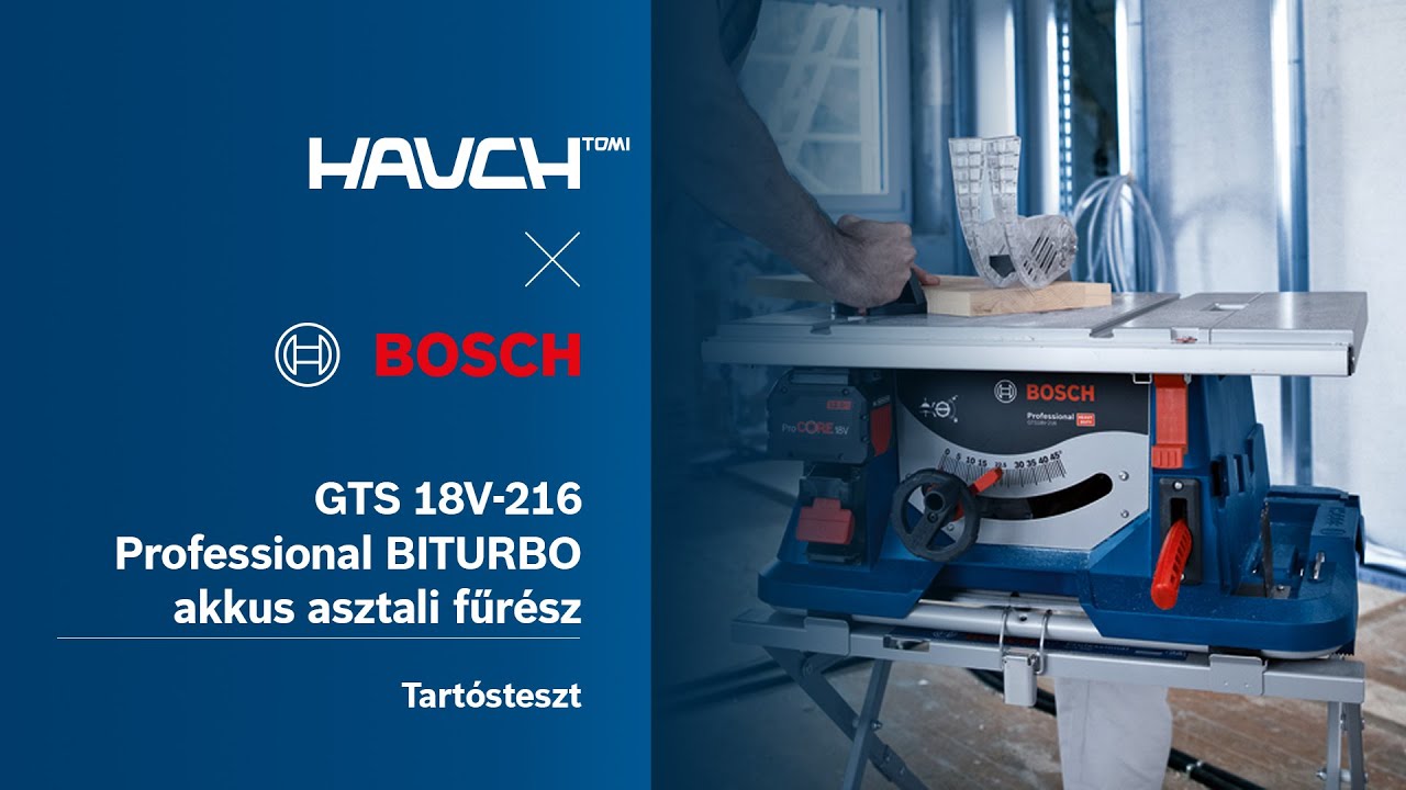 Tartósteszt | GTS 18V-216 Professional BITURBO akkus asztali fűrész