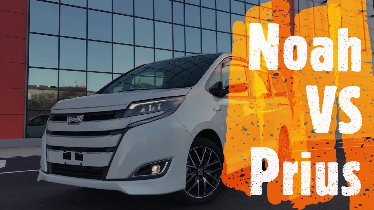 Обзор Toyota Noah Hybrid 2018 + Заезд с Toyota Prius