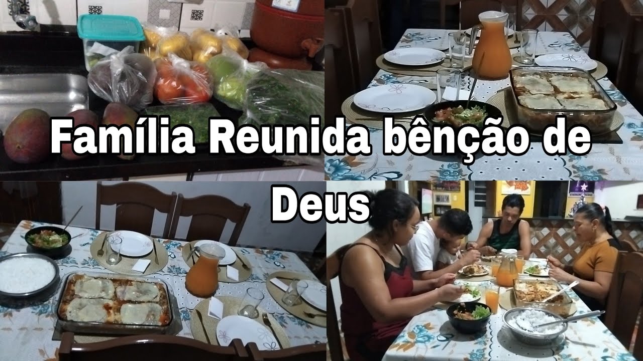 Reposição de verduras, fiz lasanha, família reunida e  bênção de Deus 