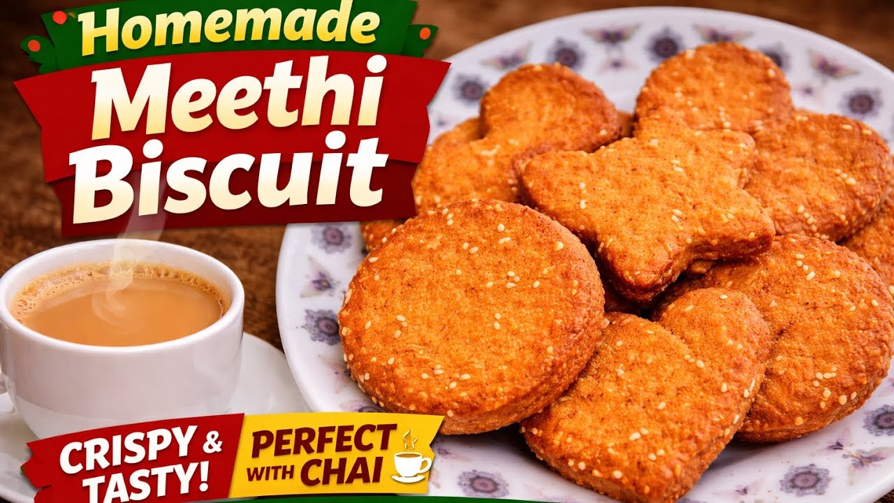 Methi Tikiya | Desi Meethi Biscuit Recipe | Perfect with Chai