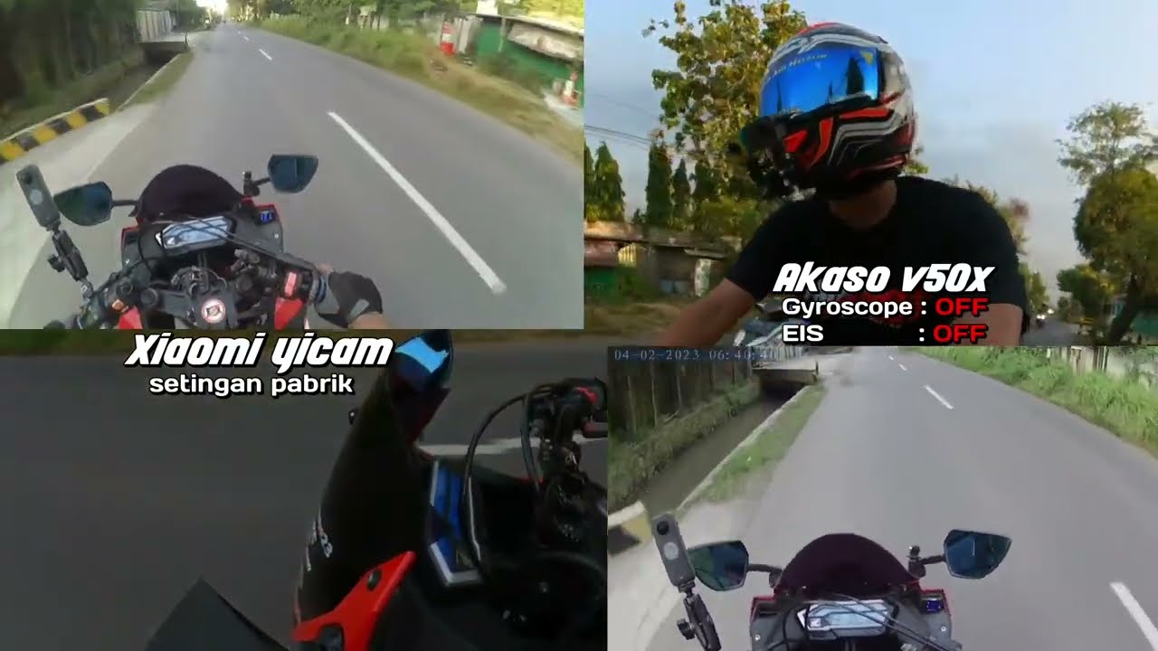 perbedaan kamera Akaso v50x sama yicam // actioncam murah sangat cocok untuk  motovlog