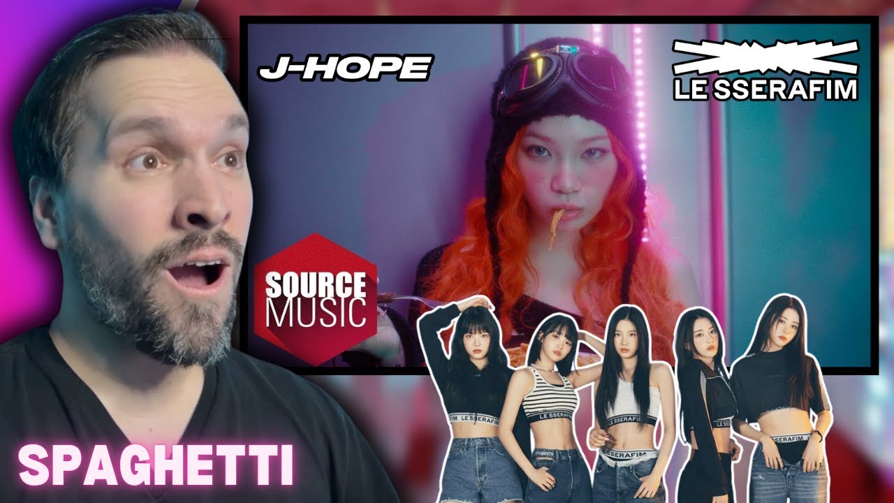 FIRST TIME Reacting To LE SSERAFIM (르세라핌) 'SPAGHETTI (feat. j-hope of BTS)' OFFICIAL MV