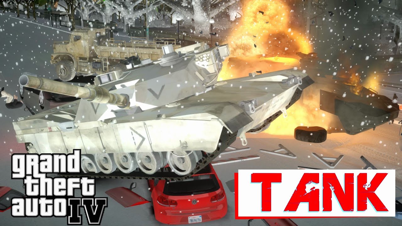 GTA 4 Tank Rampage in winter New York