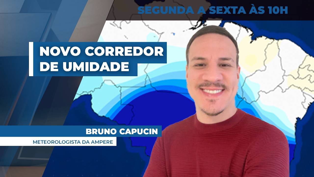 Novo corredor de umidade leva mais chuvas ao Centro-Norte do BR; MT recebe mais chuvas frequentes