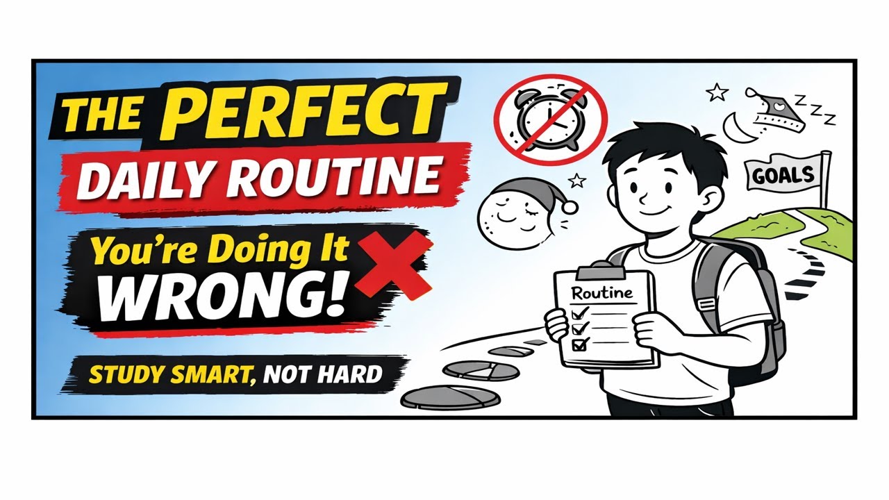 The PERFECT Daily Routine for Students  (You’re Doing It Wrong! ❌) | Study Smart, Not Hard