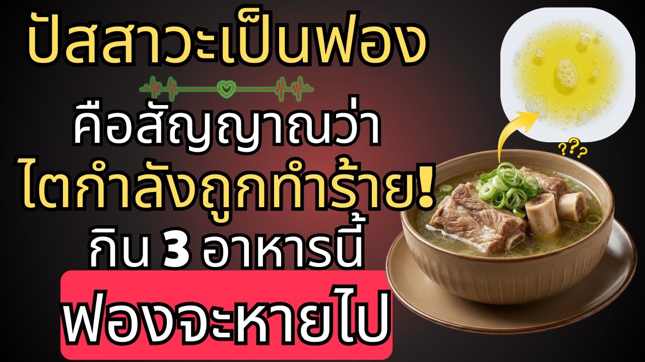 ปัสสาวะเป็นฟองคือสัญญาณว่าไตกำลังถูกทำร้าย? กิน 3 อาหารนี้ ฟองจะหายไป | สุขภาพผู้สูงวัย
