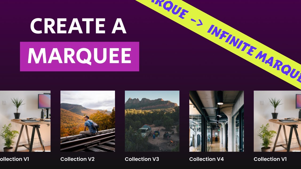 Create an Infinite Marquee (Endlessly Looping) Card in Droip Tutorial | Step-by-Step Tutorial