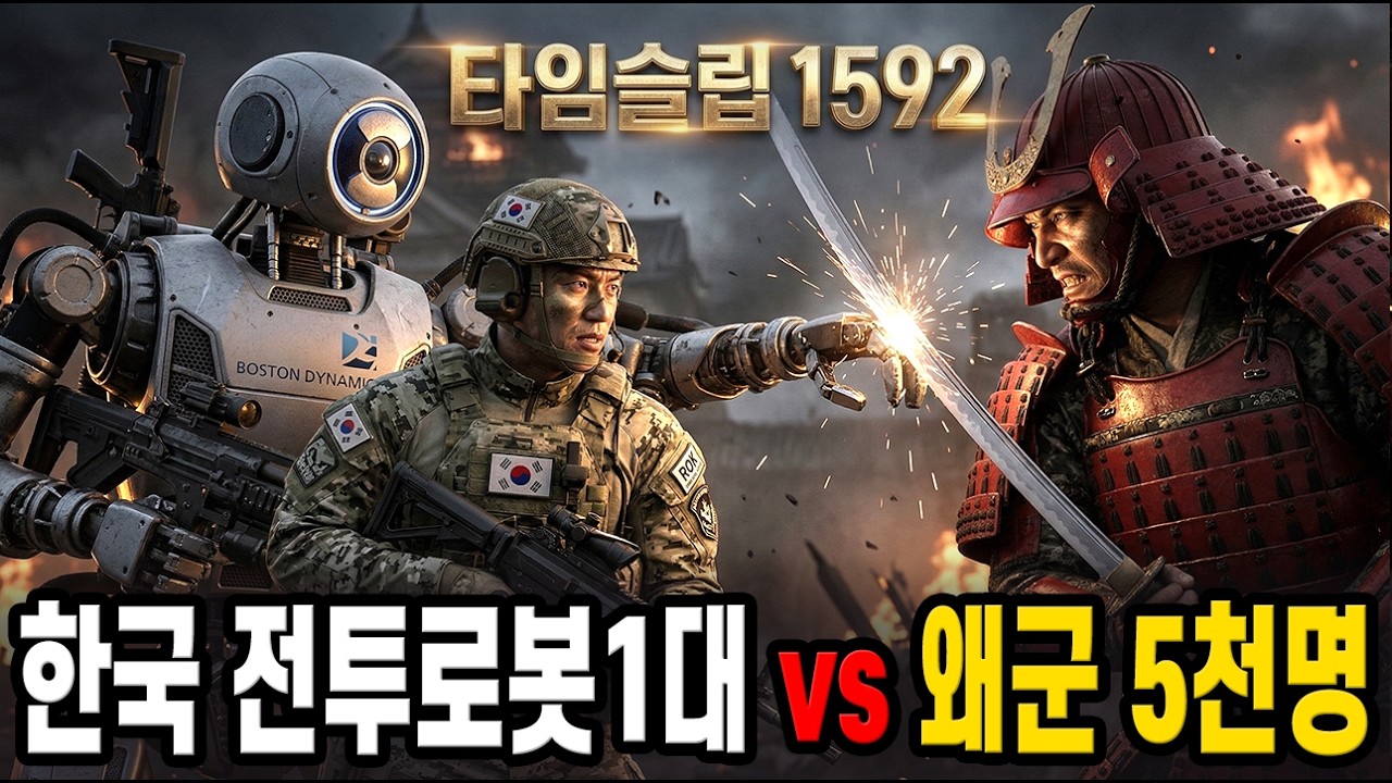 아틀라스 단 1대 vs 왜군 5000명 | 1592 임진왜란으로 떨어진 대한민국 전투 로봇과 특전사 | 타입슬립영화