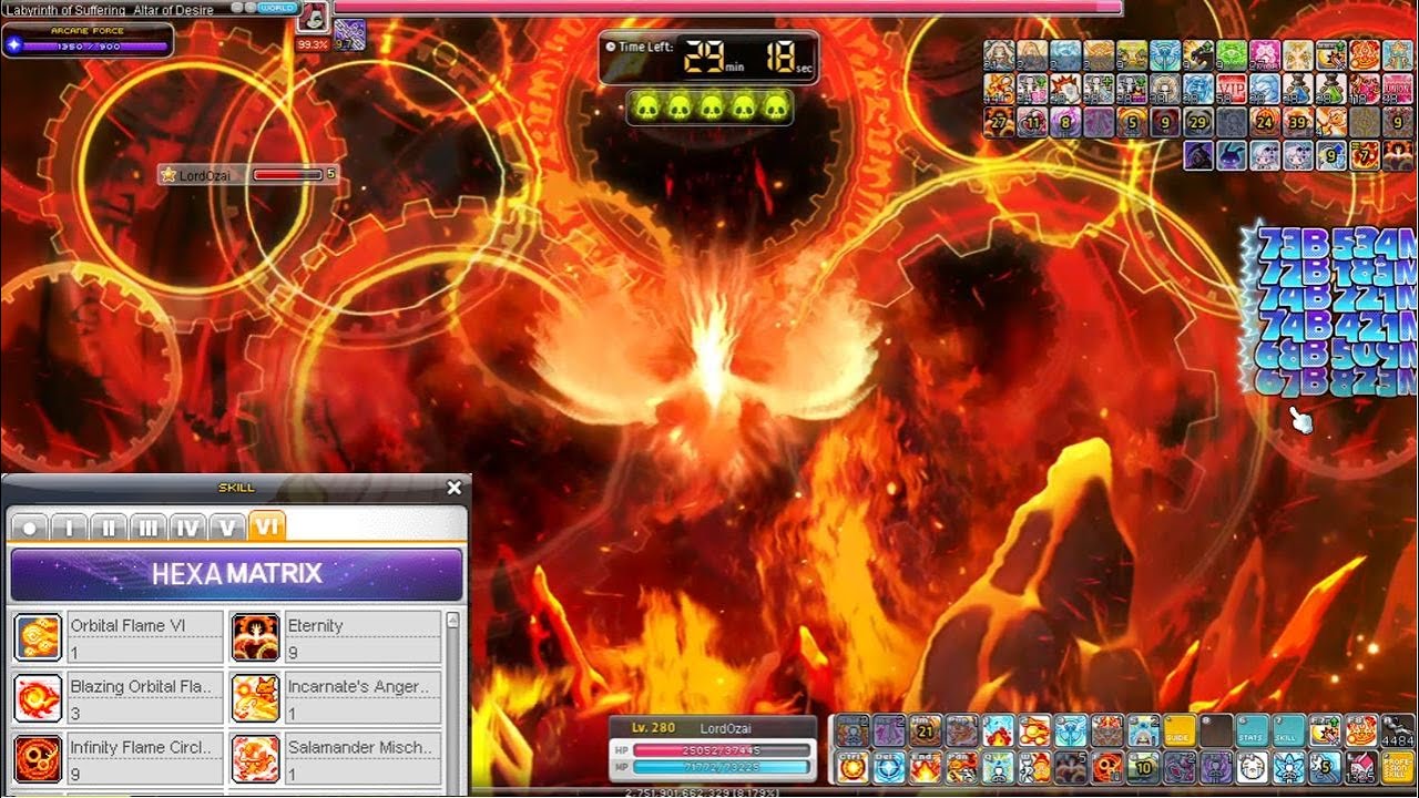 [NewAge] Flame Wizard Origin Skill & Orbital Flame VI bossing showcase