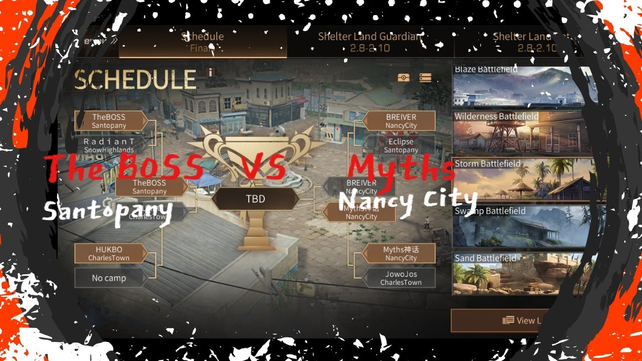 Shelter Land The Boss (santo) vs Myths (nancy)