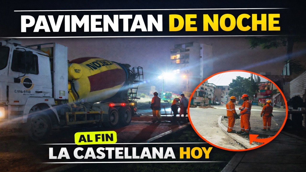 AHORA  - ASI QUEDA LA AV CASTELLANA -  TRABAJOS DE DIA Y NOCHE