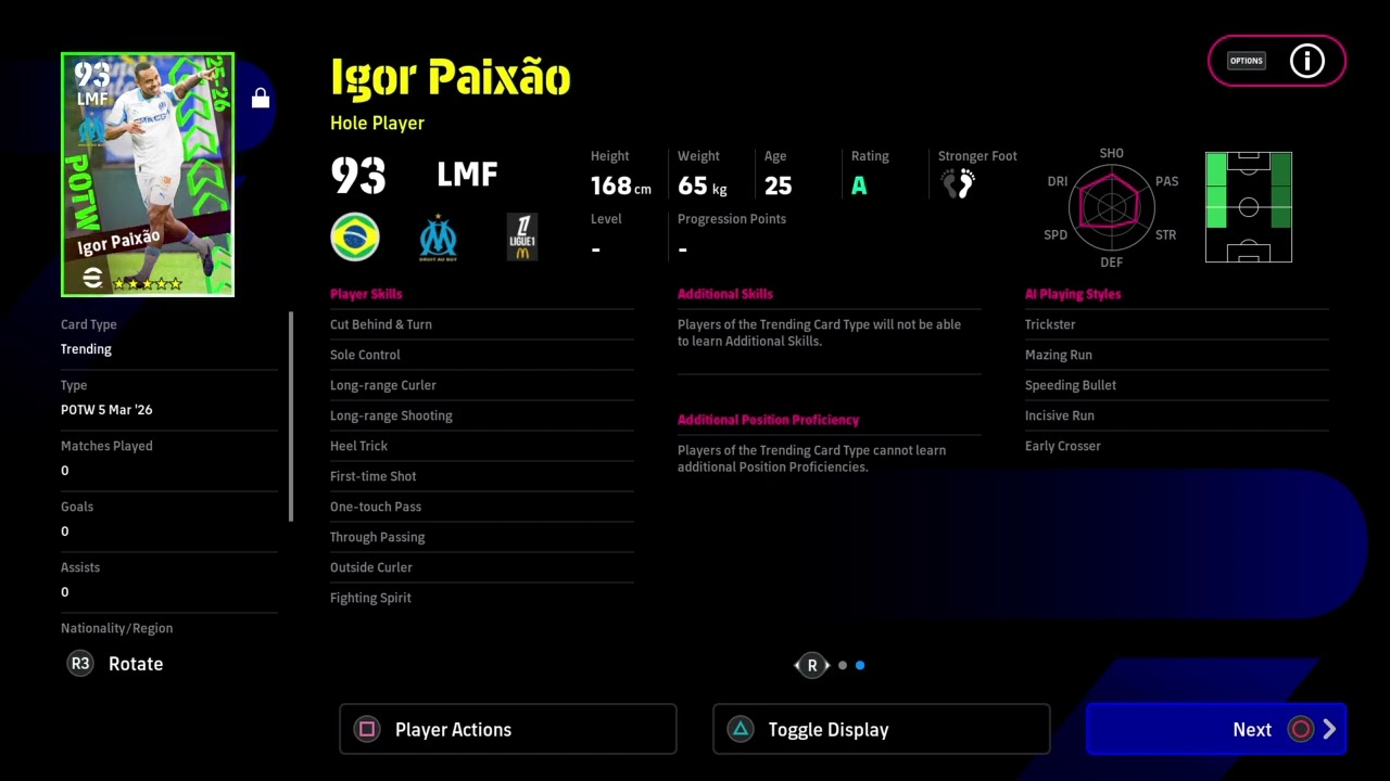 eFootball™ POTW 5 Mar '26 Igor Paixão