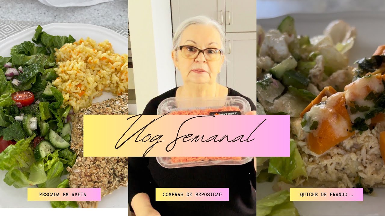 Vlog ~ Pescada em aveia c/ arroz de cenoura ~ Compras de reposição ~ Quiche de frango & batata doce