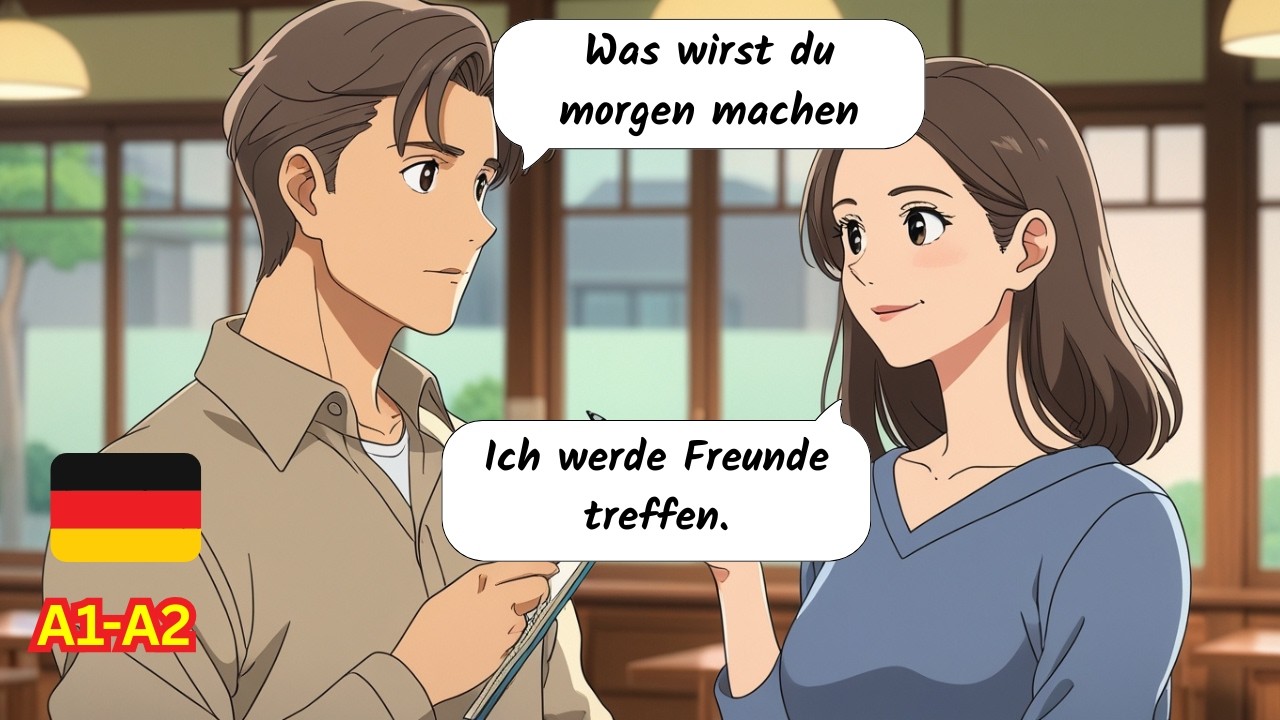 Deutsch sprechen lernen | Tagesablauf A1–A2 | Einfache Fragen & Antworten