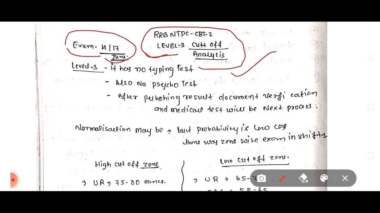 RRB NTPC LEVEL-3 EXPECTED CUT OFF.