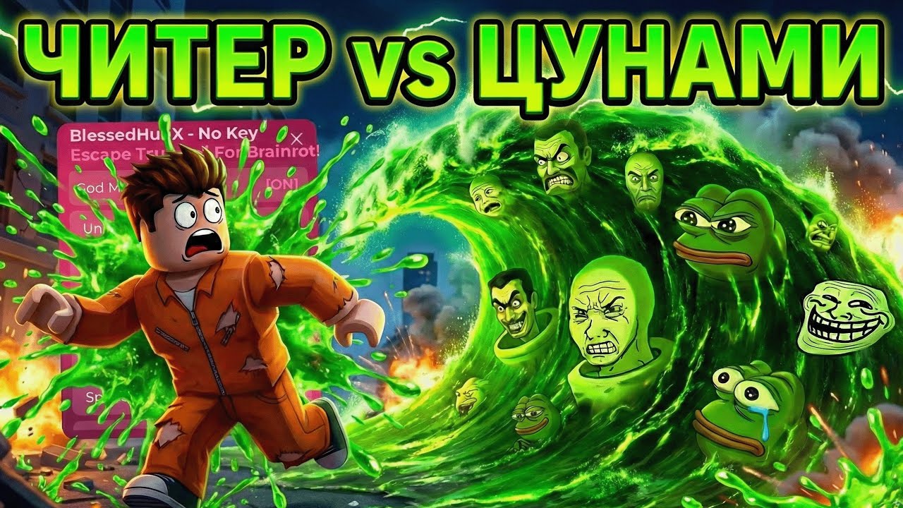 ВЗЛОМАЛ ЦУНАМИ! 🌊 ЭТОТ СКРИПТ УДАЛЯЕТ ВОЛНУ?! Escape Tsunami For Brainrots скрипт