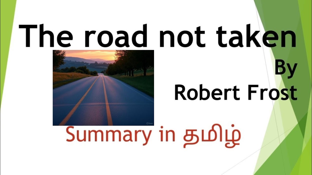 #the road not taken #summary in #tamil #poem by #robert frost #english #notes #net #set #ug #pg #yt