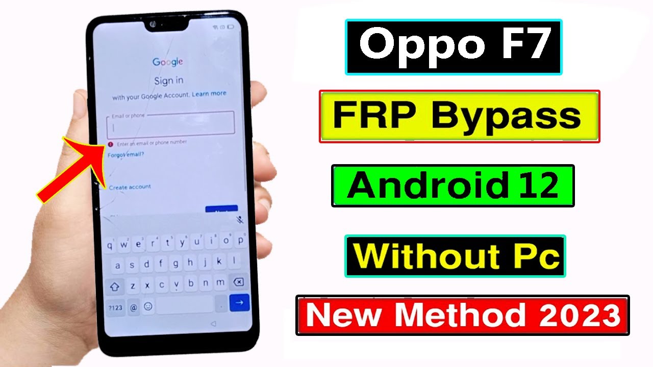 Oppo F7 FRP Bypass Android 12 | Oppo CPH1819 FRP Unlock |Gmail/Google  Account Remove Oppo F7