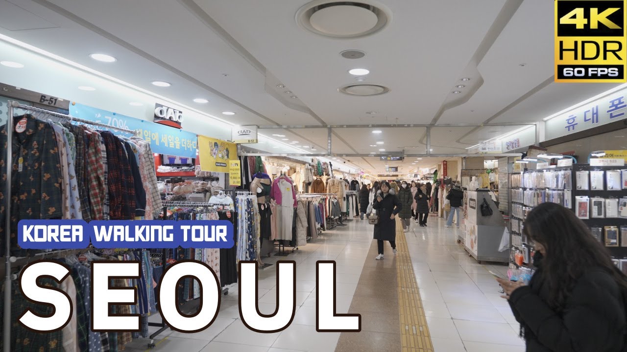 KOREA Walking Tour/ Street in Seoul Gangnam Station Shopping Tour [4K HDR]