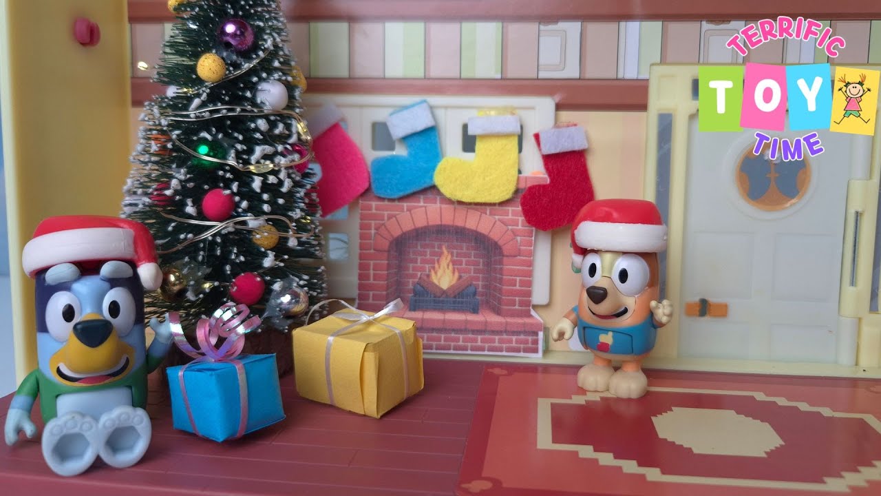 Рождественское утро! Блюи 🎁 открывает подарки с семьей | Игрушки Блюи
