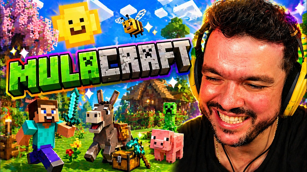 MULACRAFT DA TRIBO!!! MINECRAFT VANILA RAIZ NOVA TEMPORADA - com GAULES AO VIVO!