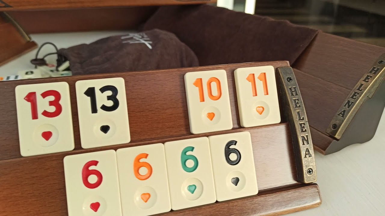 Handmade Straight Rummy Cube Game Set  - Gift for Her - (4810)