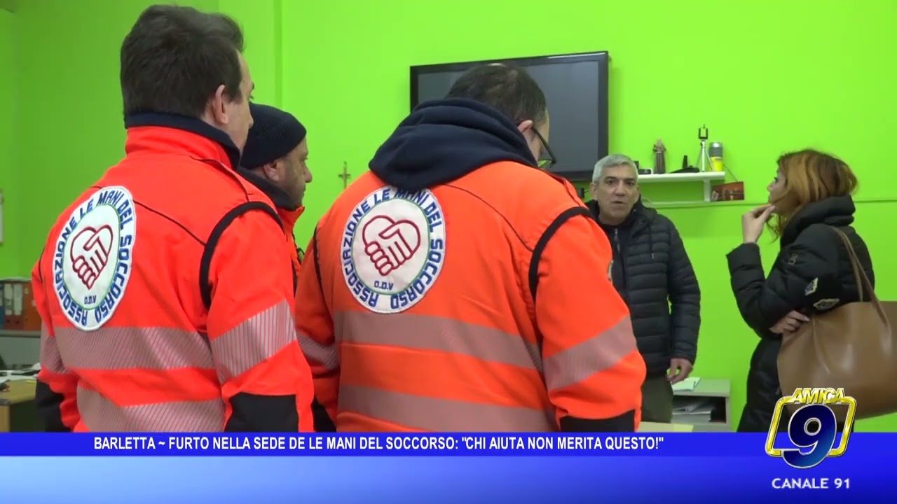 Barletta - Furto nella sede de Le Mani del Soccorso: 