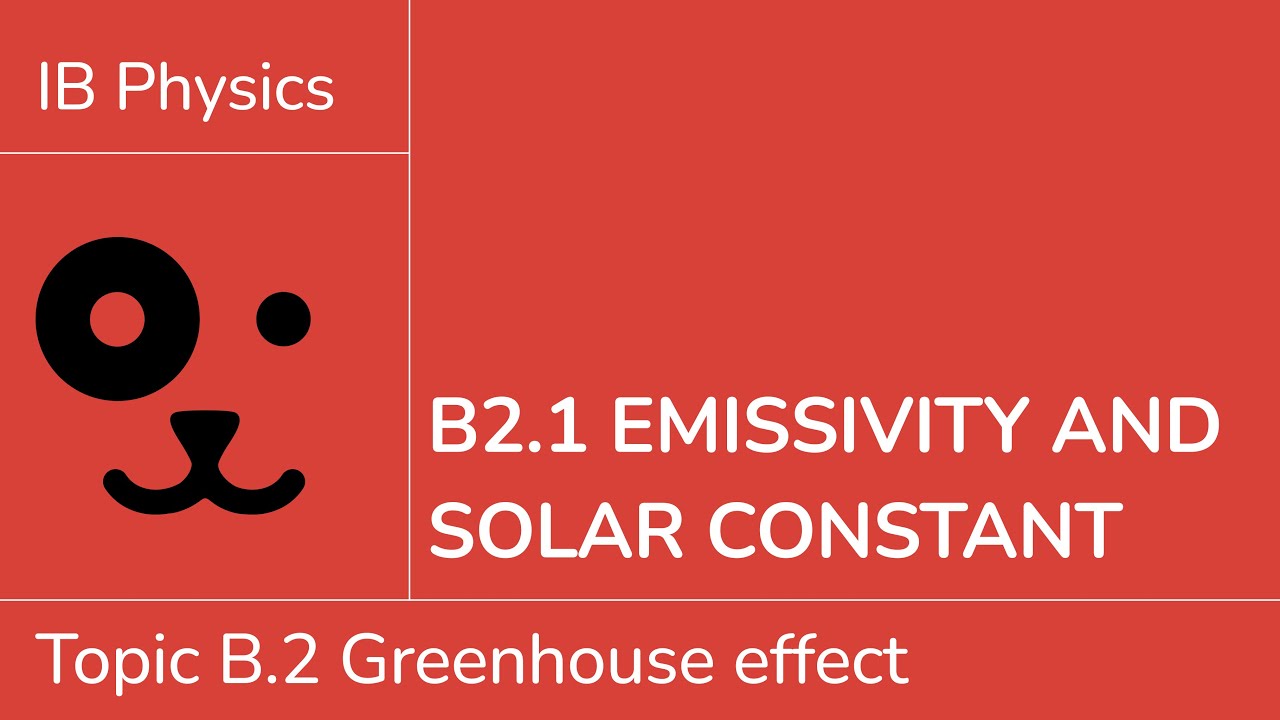 B2.1 Emissivity and the solar constant [IB Physics SL/HL]