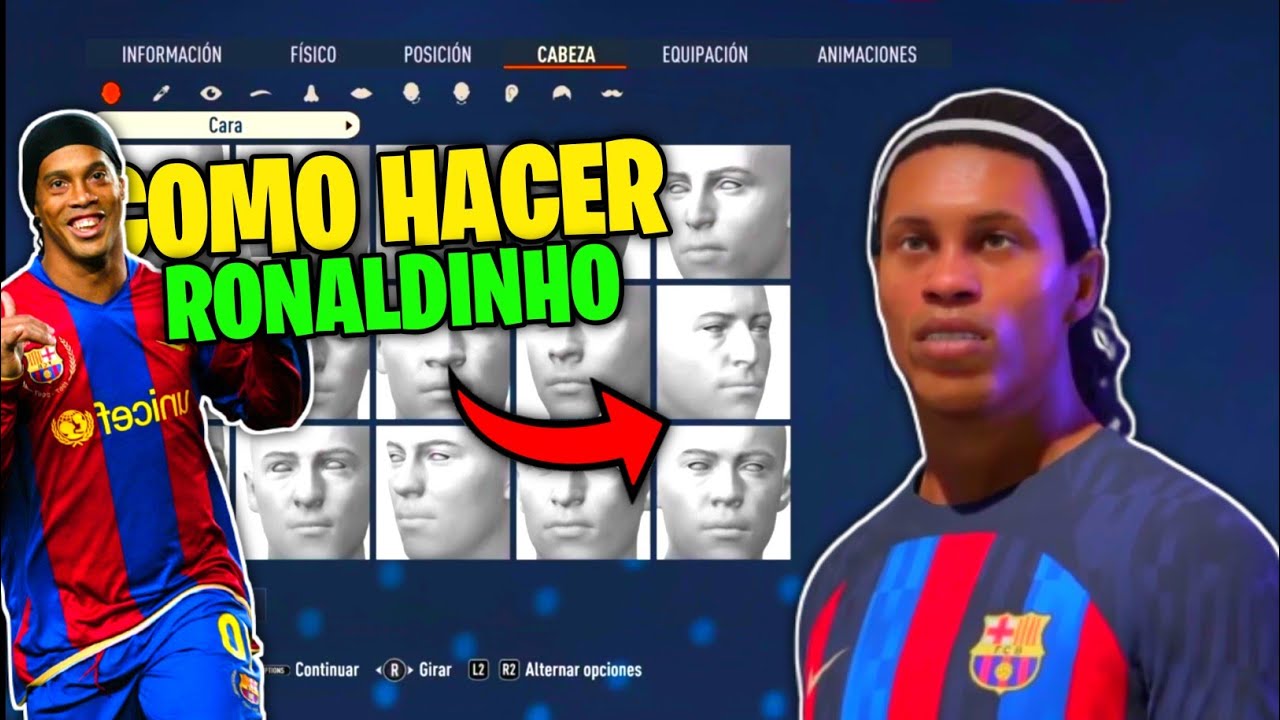 ✅ Como hacer a RONALDINHO 