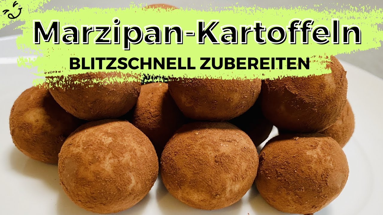 Blitzschnell mit nur 4 Zutaten, Marzipan Kartoffeln selber machen!
