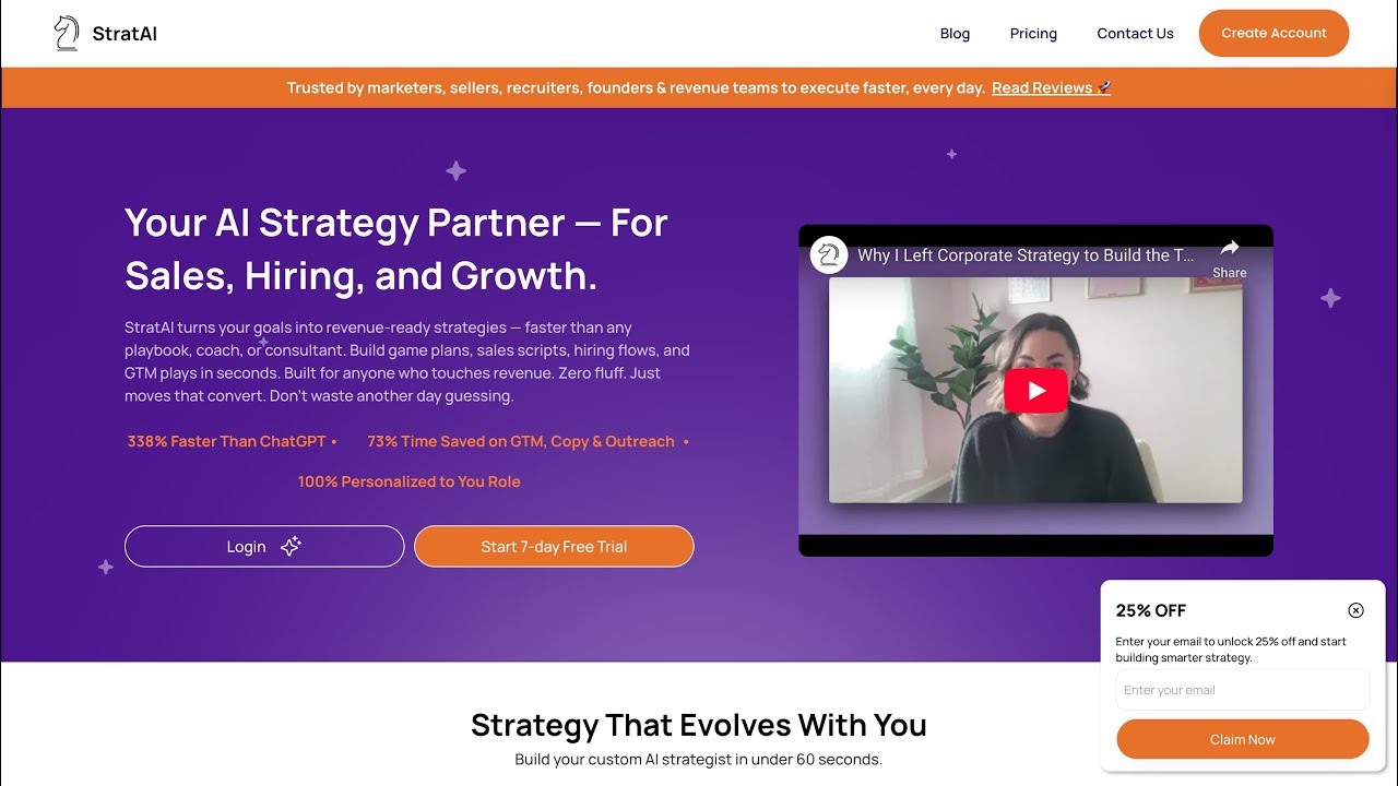 StratAI | AI based Business Strategy Partner | Built in Bubble.io