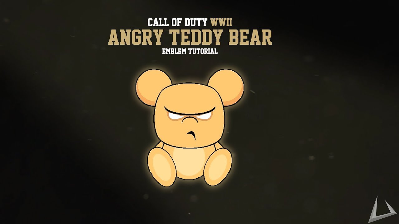 Angry Teddy Emblem - Call of Duty: WW2 Emblem Tutorials #8