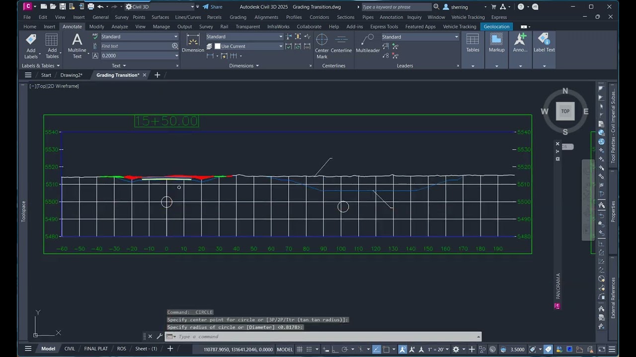 Drafting Buffer   Civil 3D Cross Sections