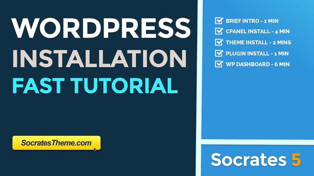 Wordpress Installation - Really Fast Tutorial - Watch First