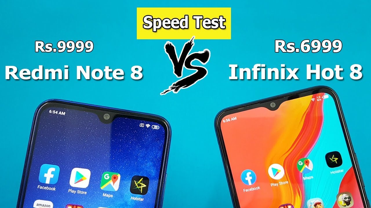 Infinix Hot 8 vs Redmi Note 8 Speed Test Comparison | Antutu Benchmark Scores | Rs.6999 vs Rs.9999