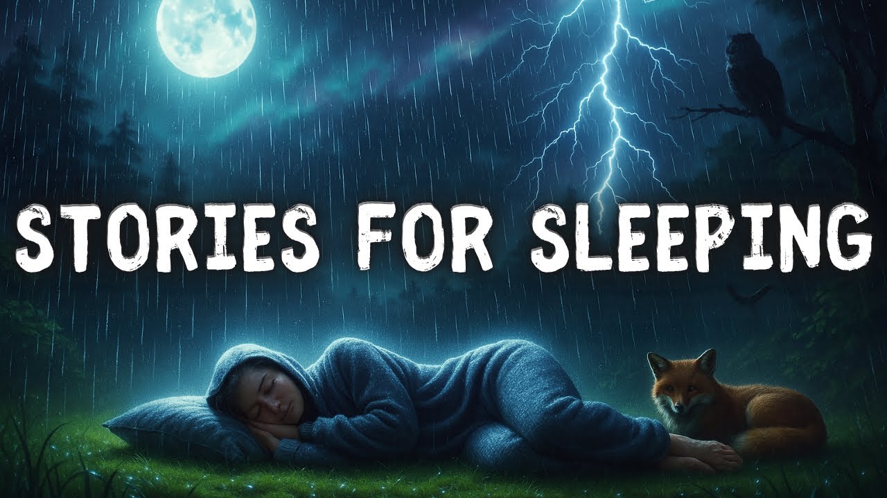 10 HOURS of Bedtime Stories for Adults | NO ADVERTS | Black Screen | Rain Sounds 🌧