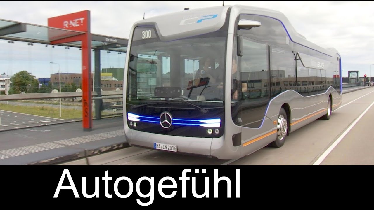 Daimler/Mercedes Future Bus autonomously driving city bus concept reveal - Autogef&uuml;hl