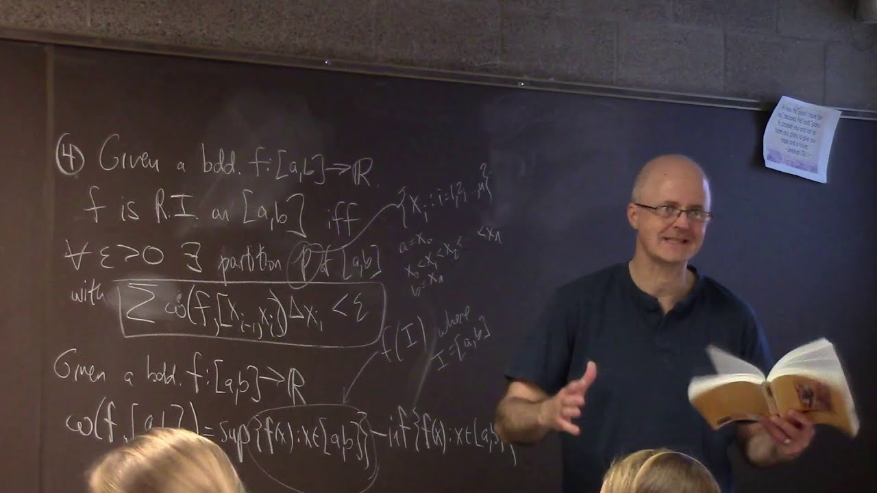 Intro Real Analysis, Lec 19, Part 2: Riemann Integrability, Linearity of Integral, Review for Exam 2