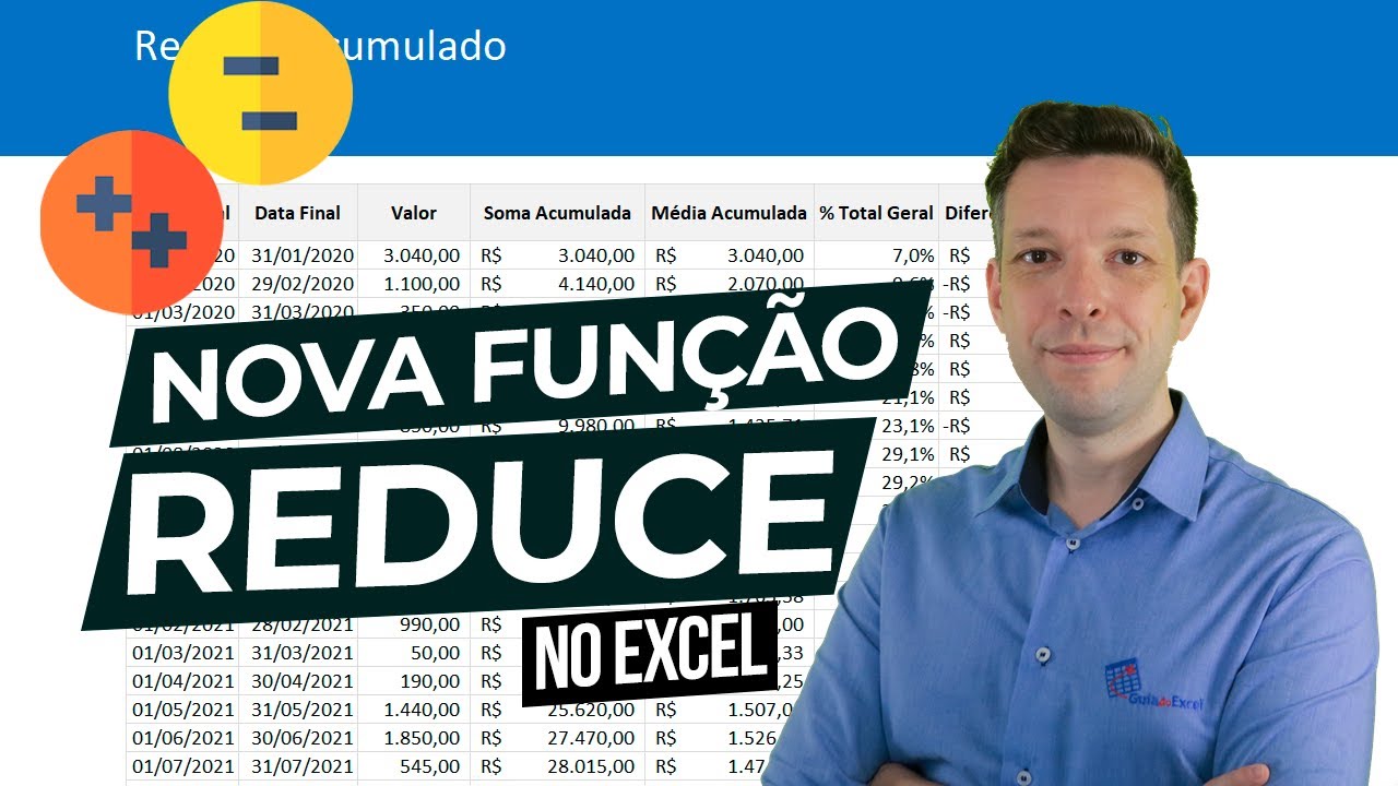 Função REDUCE Excel